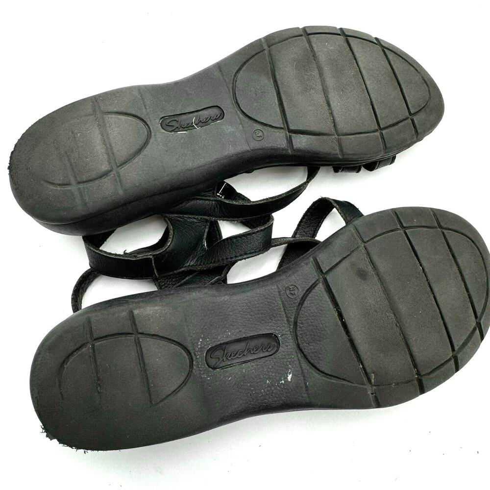 SKECHERS | Women's 8 Black Strappy Ankle Buckle Dressy Go Luxe Foam Sandals‎ - Picture 8 of 8